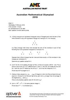 Australian Mathematical Olympiad 2019 2019.